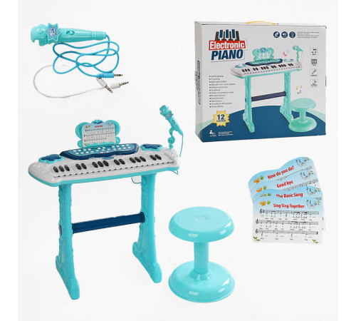 Піаніно 883 F (10/2) 12 функцій, мікрофон, підсвічування, запис звуку, звукові ефекти, стілець, у коробці