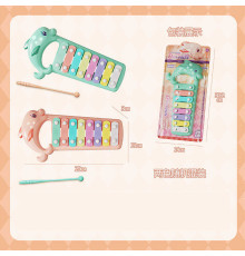 Ксилофон 127-2 (168/2) 2 кольори, "Дельфін", довжина 20 см, на листі