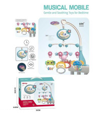 Музична карусель 648 A-66 (36/2) підсвічування, проєктор, колискові, таймер, озвучування англійською мовою, брязкальця, в коробці