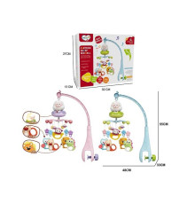 Карусель музична 368-14 (36/2) 2 кольори, мелодії, підсвічування, таймер, 5 підвісок-брязкалець, пульт, в коробці