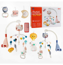 Музична карусель RT 668-17 (24) 2 види, на батарейках, звук, пульт д/к, проєктор, таймер, мелодії, звуки природи, брязкальце, ВИДАЄТЬСЯ МІКС, в коробці