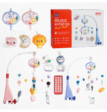 Карусель RT 668-20 (24) 2 кольори, пульт д/к, проєктор, таймер, мелодії, звуки природи, кумедні звуки, 5 підвісок-брязкалець, в коробці