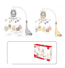 Музична карусель BA 6701 (10/2) 2 види, підсвічування, звуки природи, мелодії, музика, таймер, обертається на 360, брязкальця, в коробці