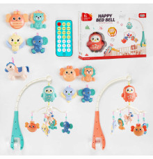 Карусель на р/у 668-40 (24) пульт управління, підсвічування, колискові, пісні, історії, 5 брязкальців, англійською мовою, в коробці