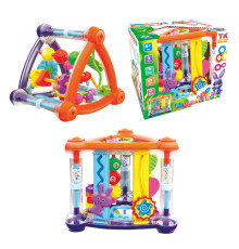 Мультибокс 45323 (12/2) "TK Group", брязкальце, пальчиковий лабіринт, дзеркало, рахівниця, пальчикові ігри, в коробці