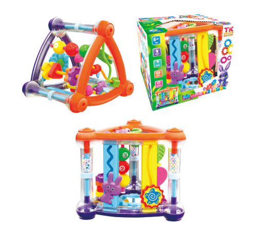 Мультибокс 45323 (12/2) "TK Group", брязкальце, пальчиковий лабіринт, дзеркало, рахівниця, пальчикові ігри, в коробці