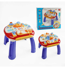 Ігровий музичний столик CY 8010 B (12) звук, підсвічування, бізіборд, мелодії, пискавка, тріскачка, люстерко, в коробці