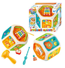 Ігровий центр 65540 (24) "WToys", ОЗВУЧУВАННЯ УКРАЇНСЬКОЮ МОВОЮ, підсвічування, пісні, казки, скоромовки, цифри, музичні інструменти: барабан, клавіші, ксилофон, гра на реакцію, магнітна риболовля, пальчикові ігри, сортер, шестерні, в коробці