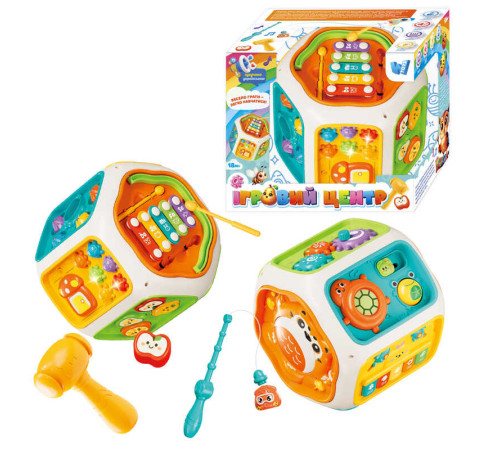 Ігровий центр 65540 (24) "WToys", ОЗВУЧУВАННЯ УКРАЇНСЬКОЮ МОВОЮ, підсвічування, пісні, казки, скоромовки, цифри, музичні інструменти: барабан, клавіші, ксилофон, гра на реакцію, магнітна риболовля, пальчикові ігри, сортер, шестерні, в коробці – в наличии! Купите сейчас у KAZKOVA Ігровий центр 65540 (24) "WToys", ОЗВУЧУВАННЯ УКРАЇНСЬКОЮ МОВОЮ, підсвічування, пісні, казки, скоромовки, цифри, музичні інструменти: барабан, клавіші, ксилофон, гра на реакцію, магнітна риболовля, пальчикові ігри, сортер, шестерні, в коробці – в наличии! Купите сейчас у KAZKOVA