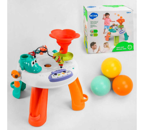 Ігровий музичний столик Е 8999 (3) "Hola" світло, звук, мелодії, 3 м'ячики, в коробці Ігровий музичний столик Е 8999 (3) "Hola" світло, звук, мелодії, 3 м'ячики, в коробці