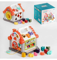 Музичний будиночок 16180 (18) "WToys", ОЗВУЧУВАННЯ УКРАЇНСЬКОЮ МОВОЮ, підсвічування, звуки, 8 пісень, сортер, рахунки, в коробці