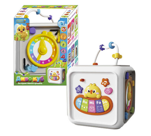 Музичний куб 25462 (18/2) "WToys", ОЗВУЧУВАННЯ УКРАЇНСЬКОЮ МОВОЮ, пісні, казки, загадки, пальчикові ігри, віршики, підсвічування, цифри, звуки тварин, в коробці – в наличии! Купите сейчас у KAZKOVA