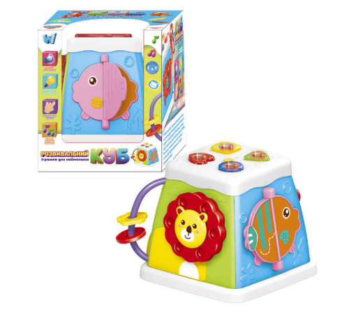 Музичний мультибокс 38955 (72/2) "WToys", ОЗВУЧУВАННЯ УКРАЇНСЬКОЮ МОВОЮ, пісеньки, казки, назви тварин, цікаві історії, підсвічування, пальчикові ігри, брязкальце, тріскачка, в коробці – в наличии! Купите сейчас у KAZKOVA