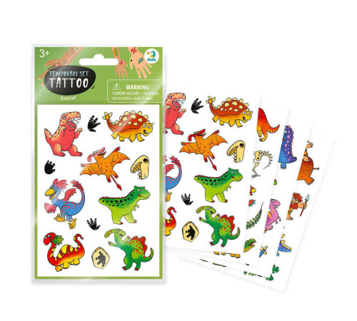 гр Набір дитячих тимчасових татуювань "Час динозаврів" 301104 (48) "Dodo"