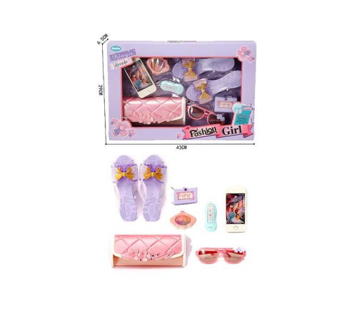 Прикраси 161-2 (36/2) туфлі, тіні, автомобільні ключі, сумка, окуляри, крем, телефон, в коробці