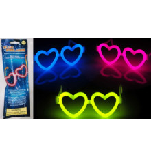Окуляри неонові С 66398 (504) “Серце”, ЦІНА ЗА 1 ШТУКУ