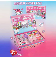 Косметика LK 28582 (144) тіні, хайлайтер, рум'яна, помада, лак для нігтів, аплікатори, прикраси для волосся, у плівці