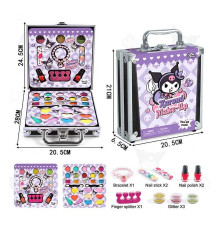 Косметика FT 2077 D (48) тіні, помади, блискітки, лаки, бафи, браслет, у валізі