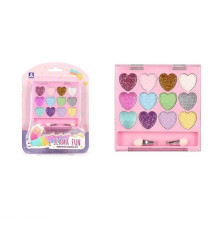 Набір косметики ZR 21 F (288/2) 12 кольорів, аплікатор, тіні, блискітки, на листі