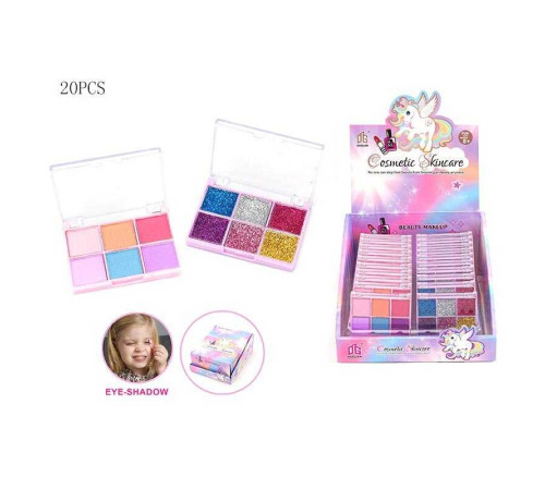Косметика 2625 G (24/2) ЦІНА ЗА 20 ШТУК В БЛОЦІ, тіні для повік, глітер, в коробці