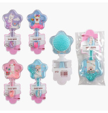 Щітка для волосся C 71793 (360) прозорий корпус з блискітками, в пакеті, ВИДАЄТЬСЯ ТІЛЬКИ МІКС ВИДІВ