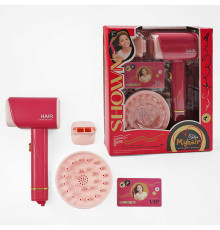 Набір перукаря 2805-6 (72/2) функціональний фен, 2 насадки, картка, підсвічування, в коробці