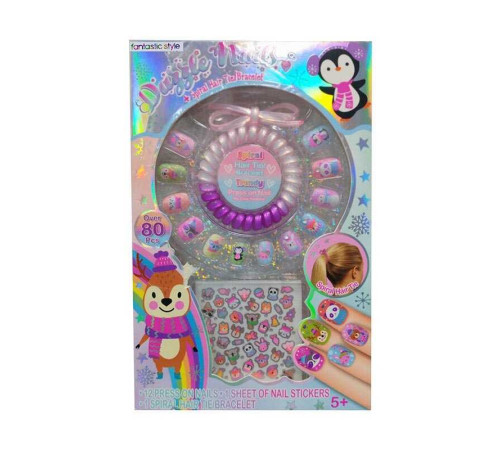 Накладні нігті 231 A (192) наліпки для нігтів, резинка для волосся, в коробці