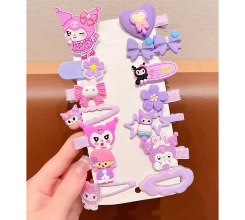 Набір шпильок для волосся C 73132 (1000) ЦІНА ЗА 1 ЛИСТ, герой, 14 штук, в пакеті