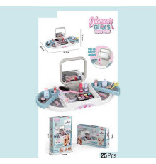 Трюмо 7 GT 04 (18) висота 28,5 см, 25 предметів, імітація косметики, дзеркало, бігуді, гребінець, в коробці