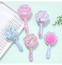 Щітка для волосся C 57928 (360) 4 види, “Єдиноріг”, ВИДАЄТЬСЯ ТІЛЬКИ МІКС ВИДІВ