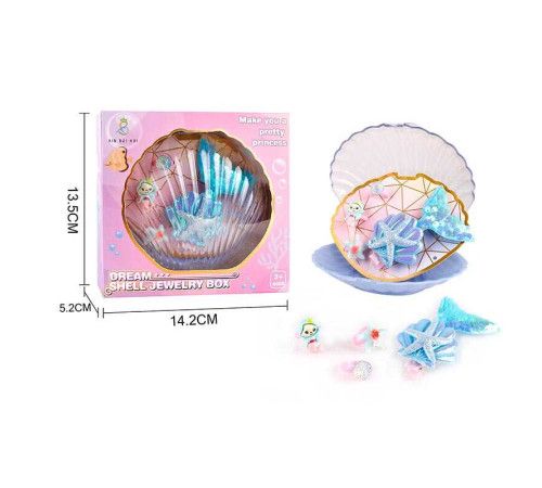 Набір прикрас А 108-9 (240/2) 3 каблучки, заколка для волосся, прозорий бокс, в коробці