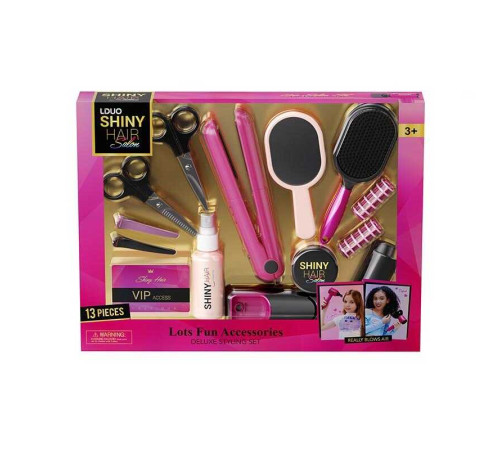 Набір перукаря 626012 (24) 13 елементів, звук, підсвічування, стайлер, щітка для волосся, люстерко, бігуді, заколки, ножиці, в коробці
