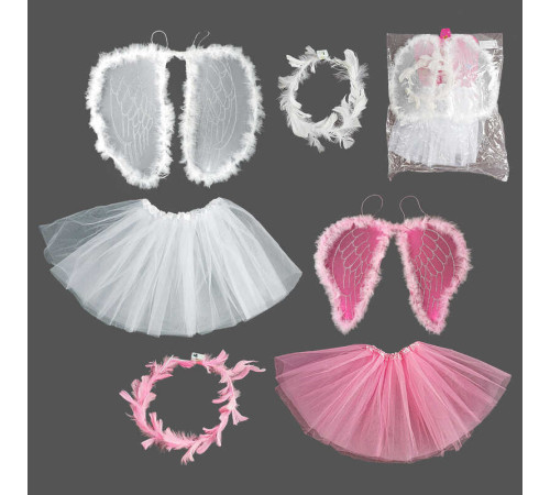 Крила С 68504 (200) спідниця, німб із підсвічування, висота крил на резинках 48см, в пакеті