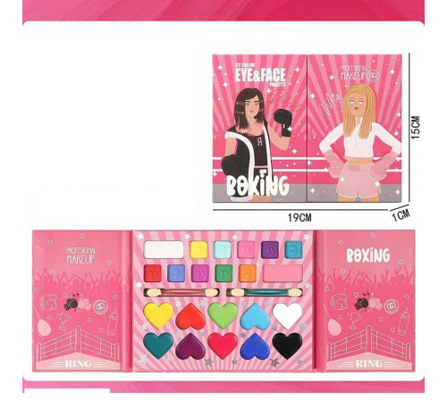 Косметика IG 3690 (144/12) палетка, 22 кольори, 2 пензлики, у плівці