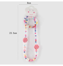 Набір прикрас F 2-18 (1200/2) намисто, браслет, прикраси-квіточки, в пакеті