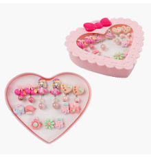 Набір прикрас A 081 (120/2) сережки-підвіски, каблучки, у боксі