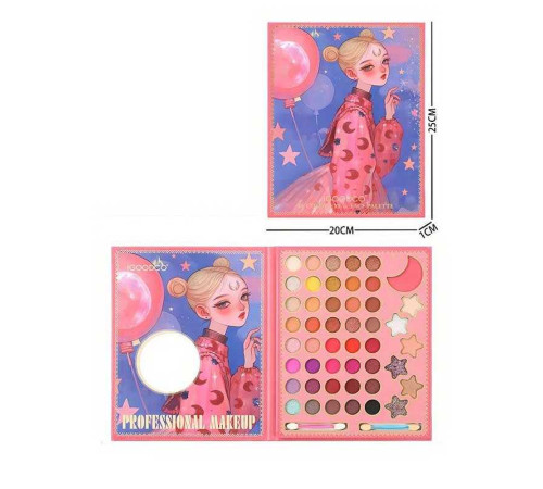 Косметика LK 5173 (96) 40 кольорів тіней, хайлайтери, рум'яна, у плівці