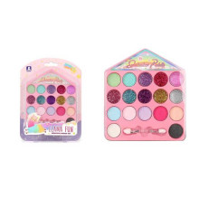 Набір косметики ZR 21 G (288/2) 17 кольорів, аплікатор, тіні, блискітки, на листіна листі