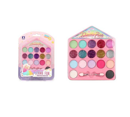 Набір косметики ZR 21 G (288/2) 17 кольорів, аплікатор, тіні, блискітки, на листіна листі