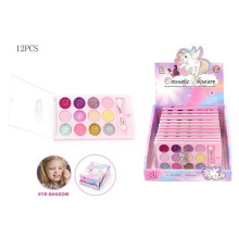 Косметика 2625 H (24/2) ЦІНА ЗА 12 ШТУК У БЛОЦІ, тіні для повік, глітер, аплікатор, в коробці