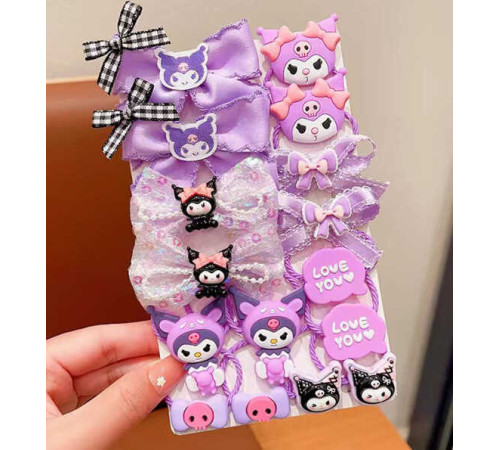 Резинки для волосся C 71052 (500) герой, 12 штук, в пакеті