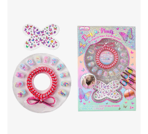 Накладні нігті C 232 A (192) 12 накладних нігтів, резинка, наліпки, в коробці