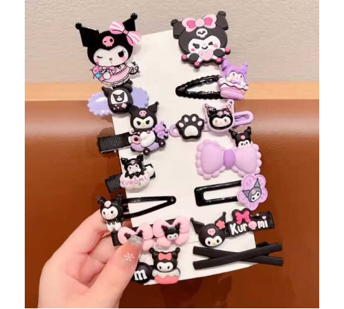 Набір шпильок для волосся C 73133 (1000) ЦІНА ЗА 1 ЛИСТ, герой, 14 штук, в пакеті