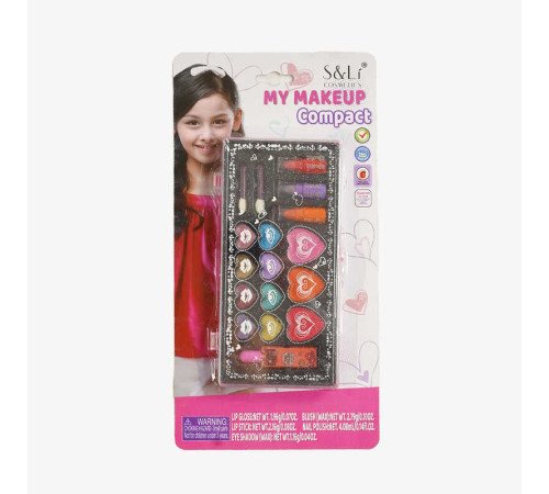 Косметика S 21665 A (96/2) тіні, рум'яна, блиски, помади, на листі