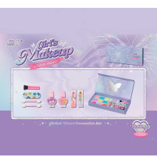 Набір косметики SY 2226 A (60) дзеркало, тіні, аплікатори, 2 лаки, пилочка, 2 блиски, в плівці