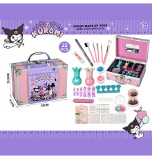 Набір косметики 768-75 C (60/2) тіні, блискітки, помада, аксесуари для манікюру, пензлики для макіяжу, у валізі