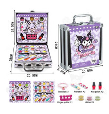 Косметика FT 2077 F (48) тіні, помади, блискітки, лаки, бафи, браслет, у валізі