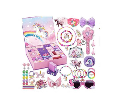 Адвент-календар QC 066 (18) 24 віконця, прикраси, аксесуари, в коробці