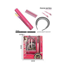 Набір перукаря 2805-8 (72/2) підсвічування, звуки, функціональний стайлер, гребінець, затискачі, обруч, в коробці