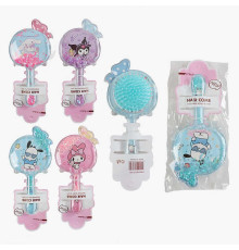 Щітка для волосся C 71806 (360) 4 види, прозорий корпус з блискітками, в пакеті, ВИДАЄТЬСЯ ТІЛЬКИ МІКС ВИДІВ